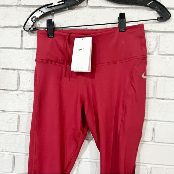 Nike Women's Dri-FIT Run Division Fast Leggings in Berry Red - Picture 2 of 6